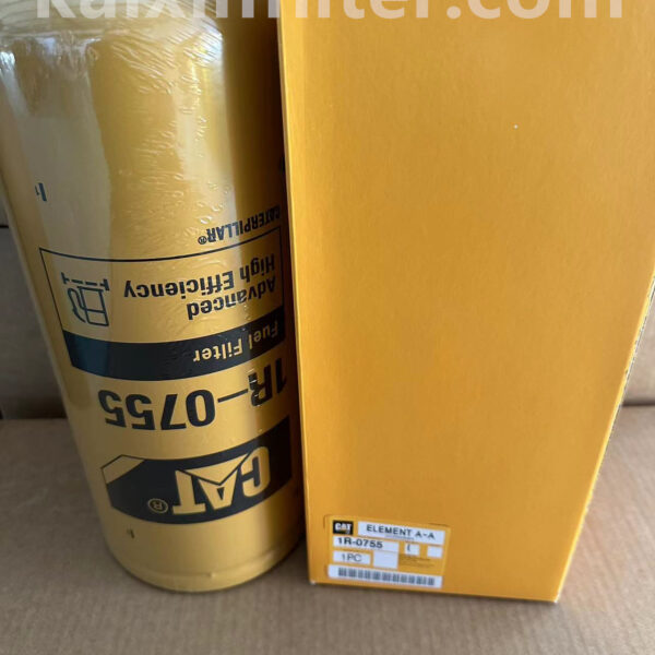 Caterpillar 1R0755 fuel filter fitment for CAT 345D excavator with C13 engine (RGG)