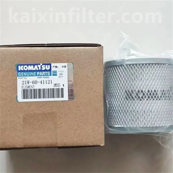 21W6041121 komatsu hydraulic filter with 110mm outer diameter for construction machinery systems
