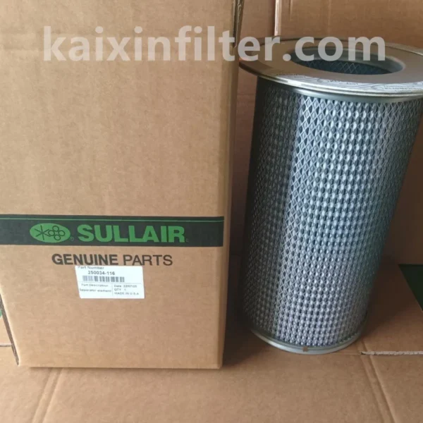 250034116 Sullair Air-Oil Separator | D1=273mm D2=221mm D3=165mm H1=410mm Weight=6.408kg