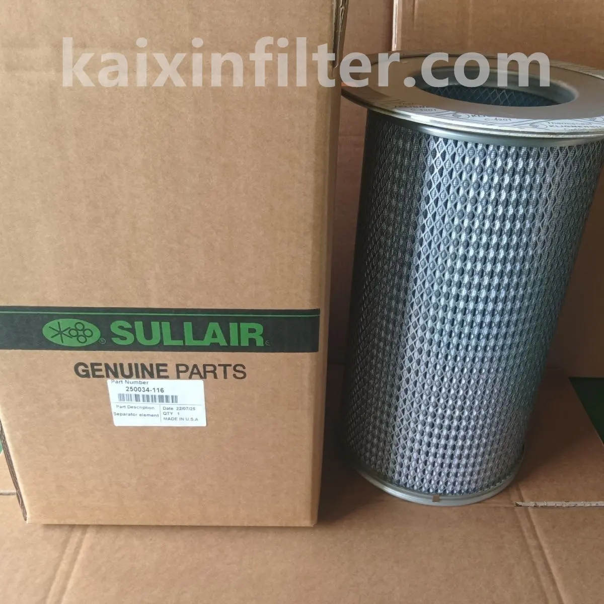250034116 Sullair Air-Oil Separator | D1=273mm D2=221mm D3=165mm H1=410mm Weight=6.408kg