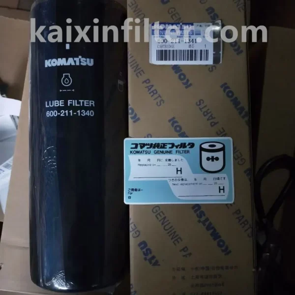 6002111341 Komatsu Oil Filter | 97.6% Efficiency 15μm, 118mm OD, M95x2.5 Thread, 297mm Length