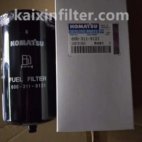 6003119121 (600-311-9121) Komatsu Fuel Filter | 93mm OD, 1-14 UN Thread, 174mm Length, Gasket OD 72mm