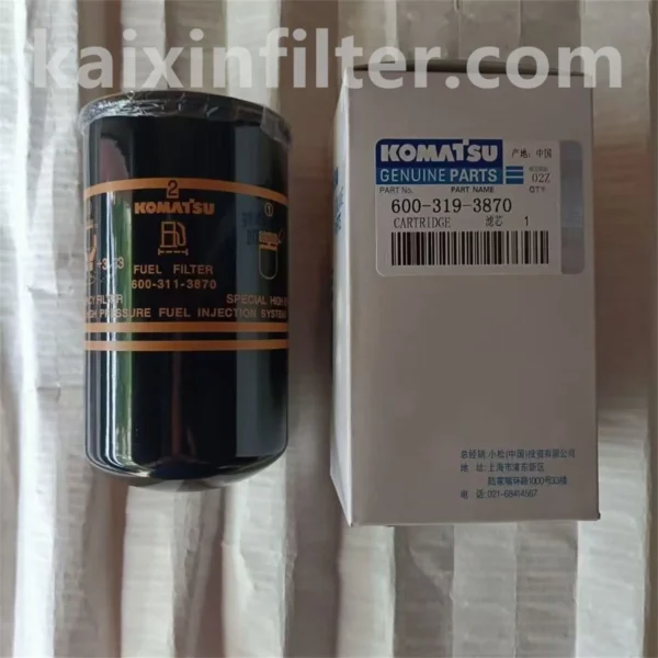 Genuine 6003193870 Komatsu Fuel Filter | 99% Efficiency at 4 Microns | Kaixin Filter