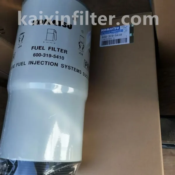6003195410 Komatsu Fuel Filter | 99.73% Efficiency 9μm, 136mm OD, M33x2 Thread, 293mm Length