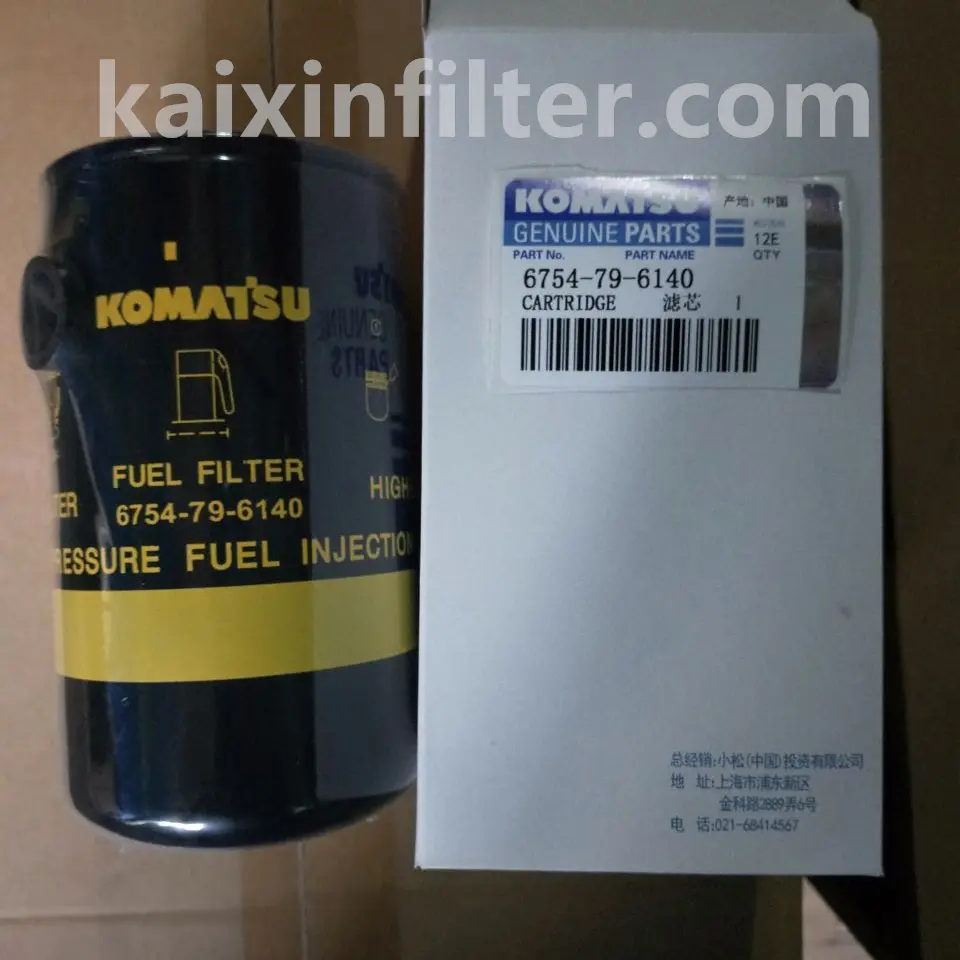 6754796140 Komatsu Fuel Filter | 93mm OD, M20x1.5 Thread, 174mm Length, 72mm Gasket OD