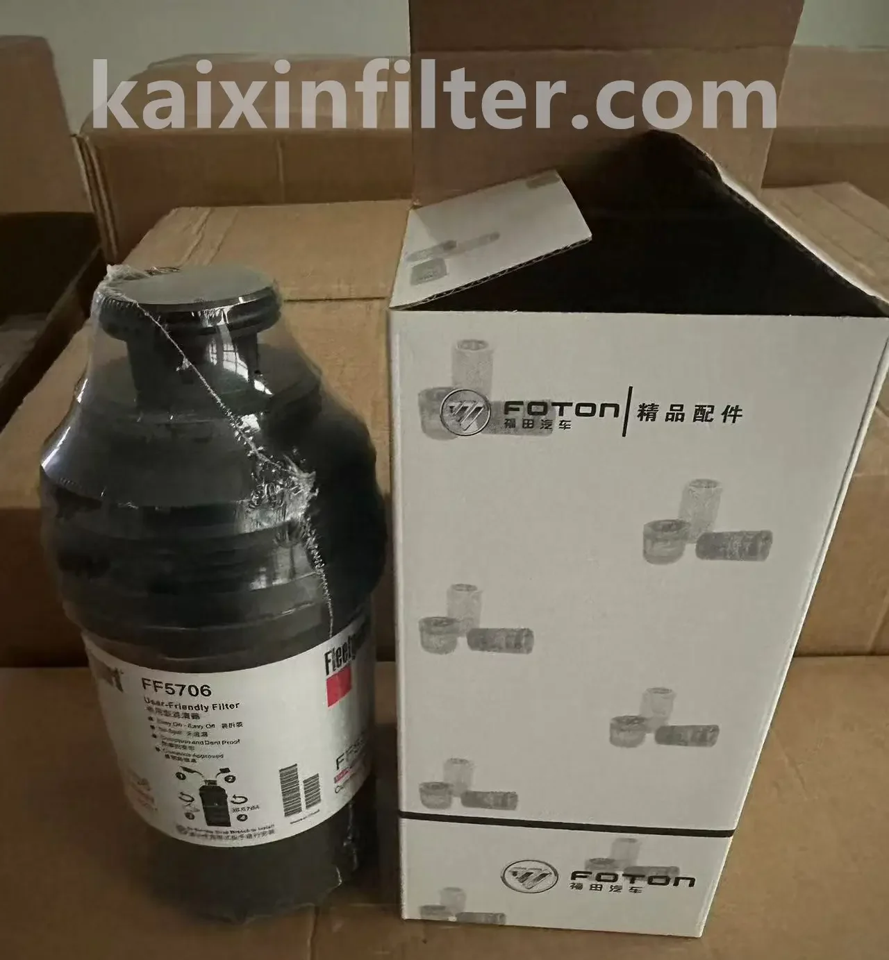 FOTON BJ1051 (2009+) with Cummins ISF 3.8 engine fitment page showing Fleetguard FF5706 fuel filter compatibility