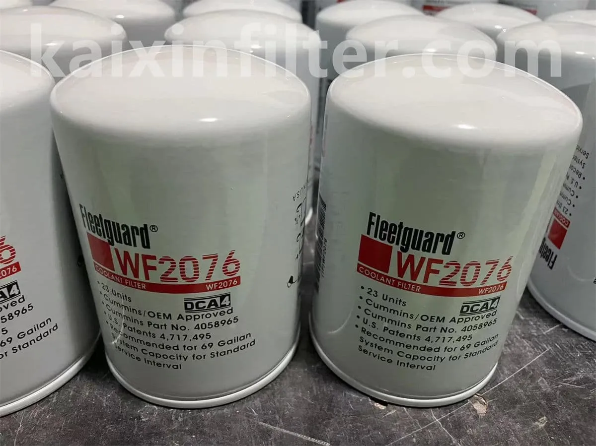 Fleetguard WF2076 Coolant Filter for Cummins K19 K38 K50 KTA19 M-3KTA Heavy-Duty Engines | Kaixin Filter