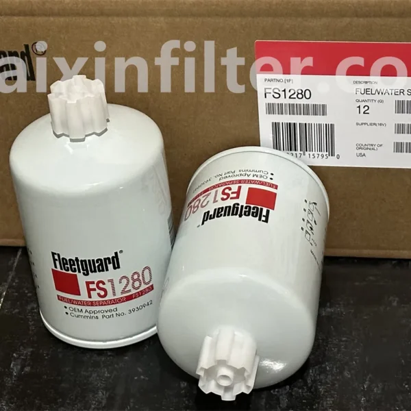 fs1280 fleetguard fuel filter for cummins 4bt 6bt heavy duty engines