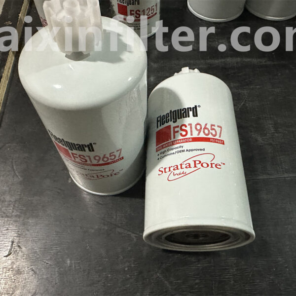 fs19657 fleetguard fuel filter m20x1.5 thread for heavy duty diesel engines