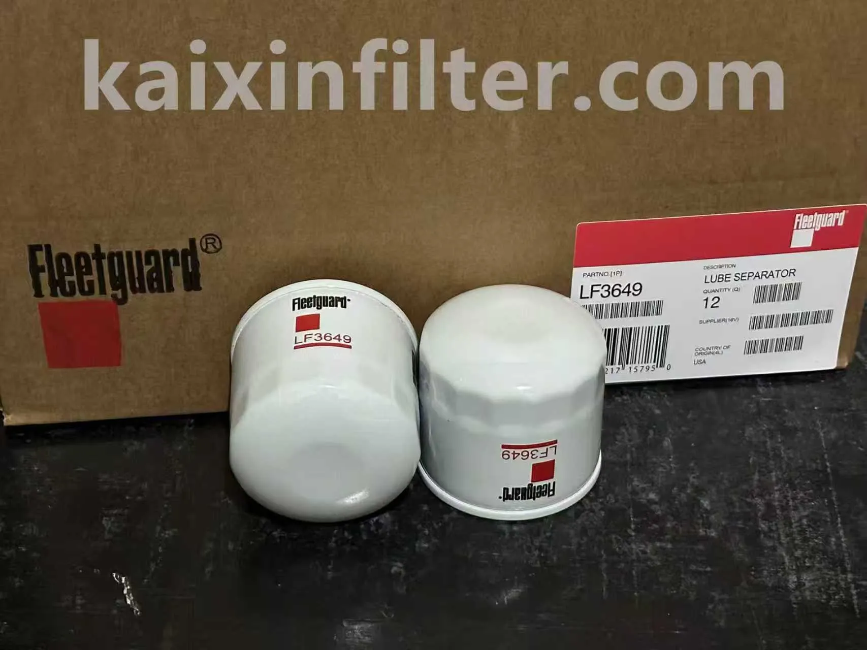 LF3649 Fleetguard industrial-grade oil filter product image (KaixinFilter))