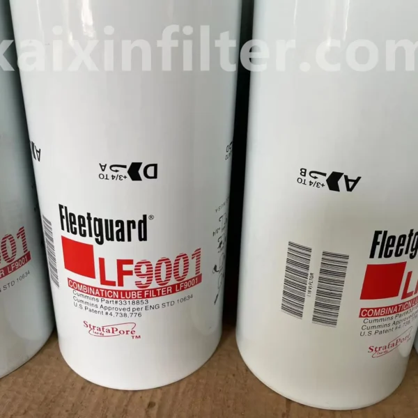 Cummins ISM 385 diesel engine specification sheet (10.8L inline-6 turbo, 2001+) for LF9001 oil filter fitment reference