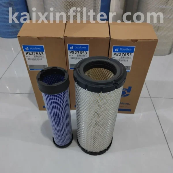 P827653 Donaldson Air Filter for Excavators, OD 138.2mm, ID 81.3mm, Length 321.8mm, 99.9% Efficiency | Kaixin Filter