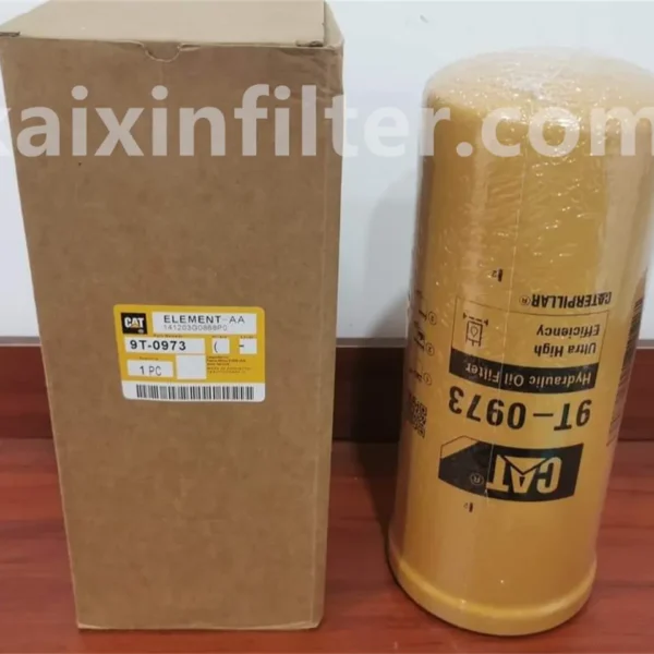 9T-0973 hydraulic filter compatible with Caterpillar 438B backhoe loader with Perkins engine