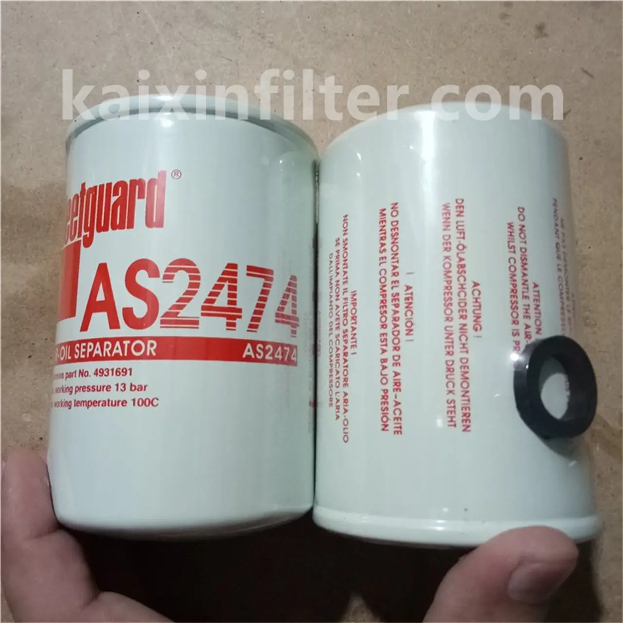 AS2474 Fleetguard air oil separator replacement for DAF 410 CF truck MX13-303 engine