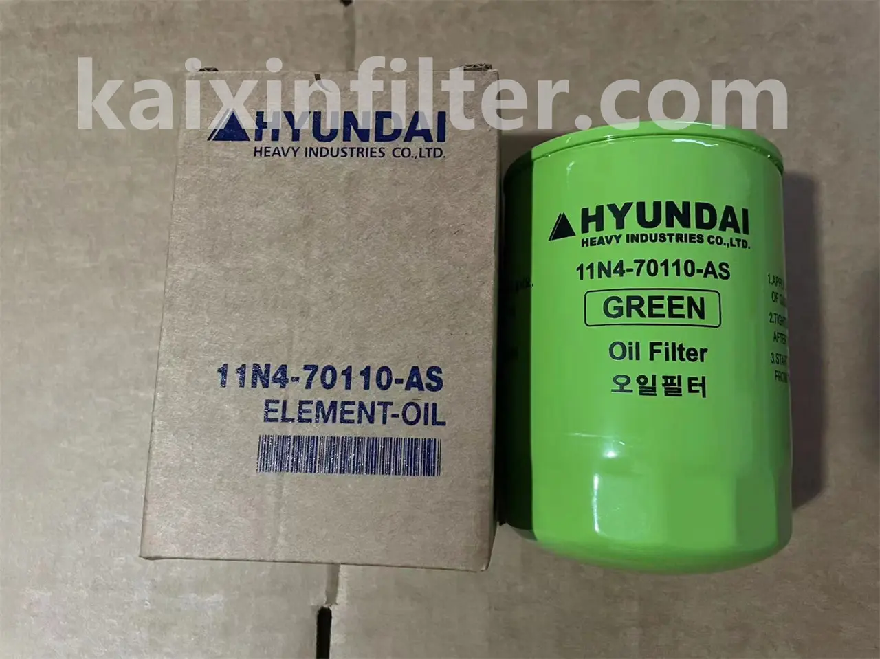 Hyundai 11N4-70110 lube filter for Hyundai R130 LC and Cummins 4BT 3.9