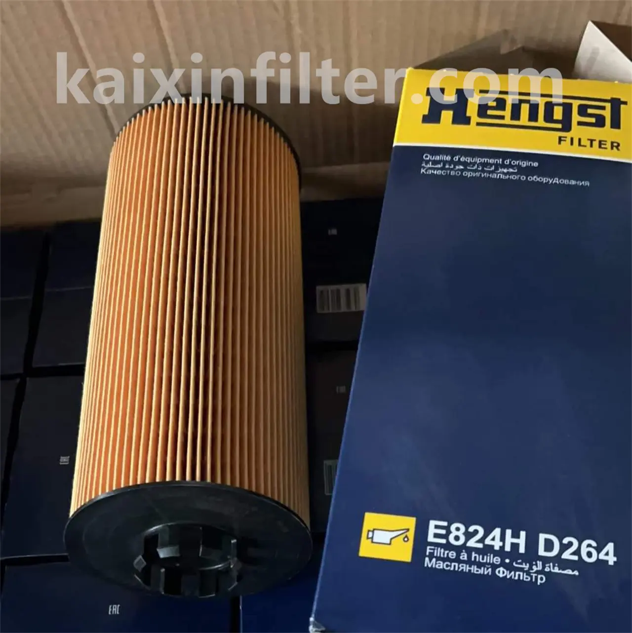 E824HD264 Hengst oil filter replacement fits CLAAS Jaguar 840 harvester Mercedes OM460LA/R6 diesel engine