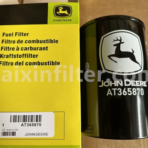 AT365870 John Deere fuel filter replacement fits 750 L bulldozer PC15332 chassis JDPT 6068 diesel engine